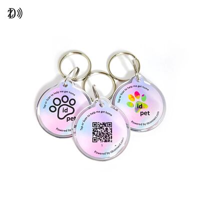 エポキシ犬骨 カスタマイズされたQRコード NTAG 216 888バイト 動物 RFID NFC ペットタグ
