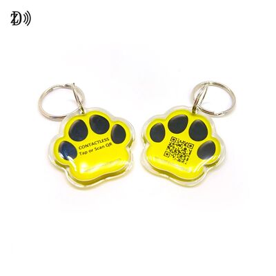 エポキシ犬骨 カスタマイズされたQRコード NTAG 216 888バイト 動物 RFID NFC ペットタグ