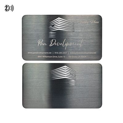 カスタムデザイン NFC メタル名刺 NTAG216 888 バイト 13.56MHz RFID ステンレススチール メタル名刺