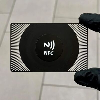 カスタムデザイン NFC メタル名刺 NTAG216 888 バイト 13.56MHz RFID ステンレススチール メタル名刺
