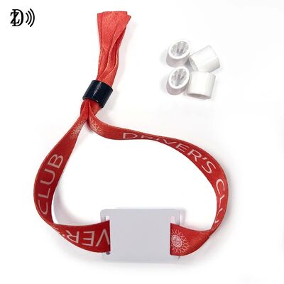 オーダーメイド NFC 13.56MHz 使い捨て用 布の腕帯 S50 チップ イベントパーティ アクセス コントロール用の RFID ブレスレット