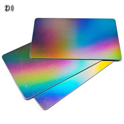 Factory Custom Printed Laser Card Waterproof Advanced Glittering RFID PVC Card for Access Control Business 13.56Mhz NFC Card