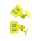 黄色いUHF RFIDの家畜は付きましたり/小さい多機能RFIDの牛札