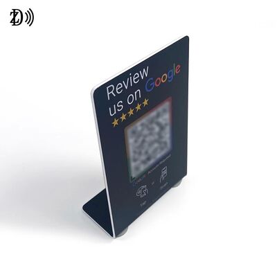 カスタムロゴ NFC スタンド ソーシャルメディア レビュー NTAG213 NFC PVC Google レビュー カード メニュー ディスプレイ スタンド